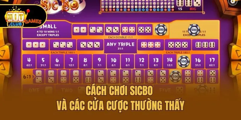 Cách chơi Sicbo và các cửa cược thường thấy
